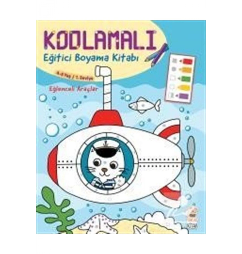 Kodlamalı Eğitici Boyama Eğlenceli Araçlar  4-5 Yaş Seviye  1  Sincap Kitap