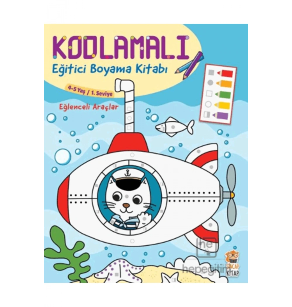 Kodlamalı Eğitici Boyama Eğlenceli Araçlar  4-5 Yaş Seviye  1  Sincap Kitap