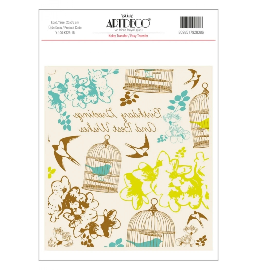 Lisans Artdeco Kolay Transfer 25X35 Cm  Lv-Y-100-Kt25-15