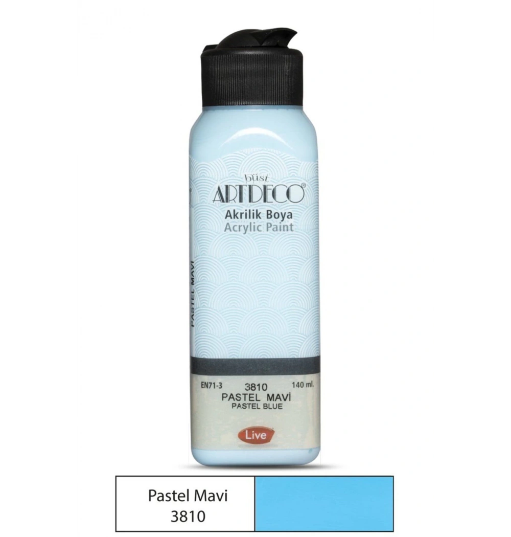 Lisans Artdeco Akrilik Boya 140 Ml Pastel Mavi Lv-Y-070R-3810