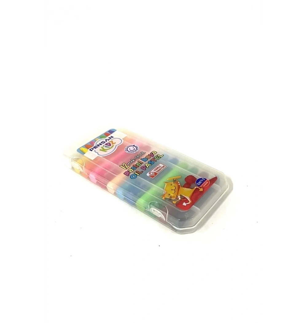 Pensan Kidz Plastik Kutulu Yağli Pastel Boya 12 Renk pe99967pb12pl
