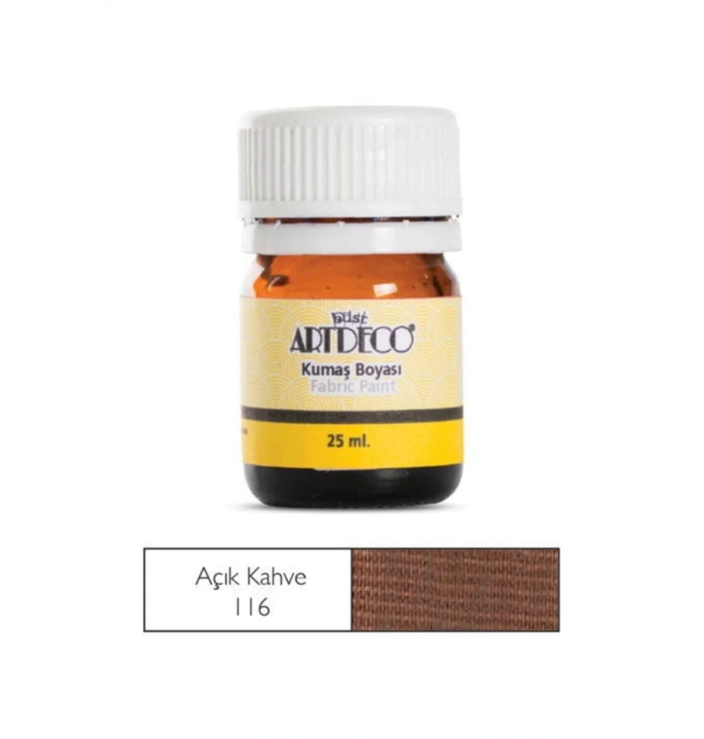 Lisans Artdeco Kumaş Boyası 25Ml. Lıght Brown Açık Kahve  Lv-Y-010A-116