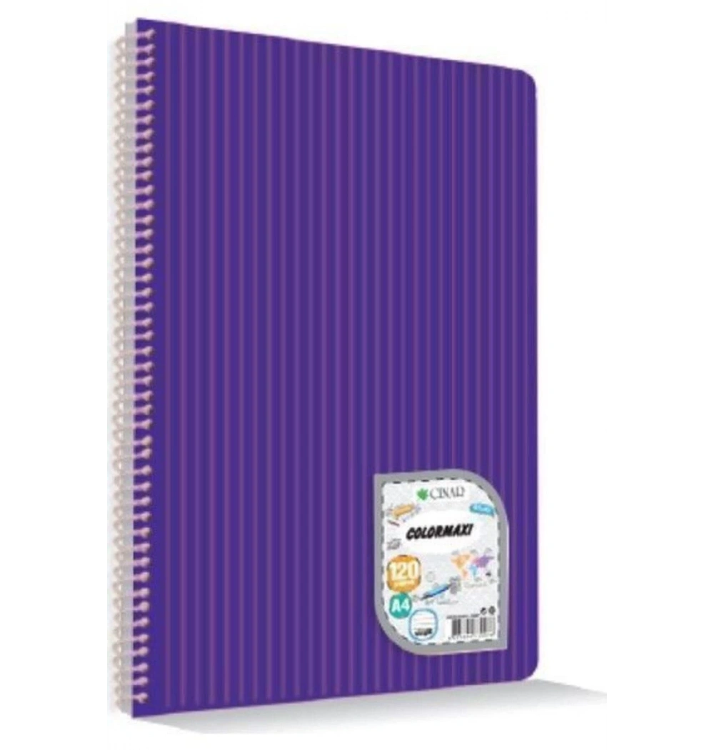 Çınar 73010 Colormaxı Sipiralli A4 Pp Kapak 144 Yp Çizgili Defter