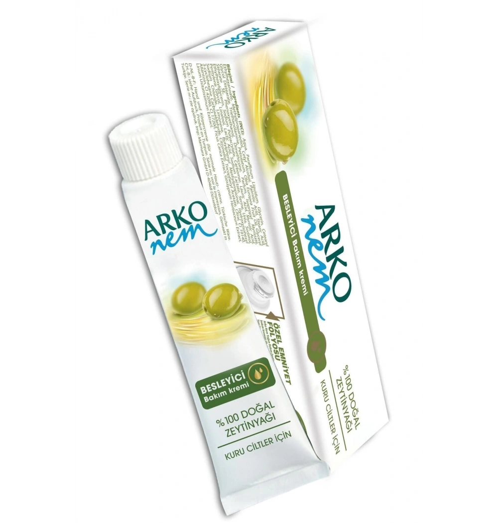 *Kampanya* Arko Nem Zeytinyağlı Besleyici Bakım Kremi Kuru Ciltler İçin 20 Cc