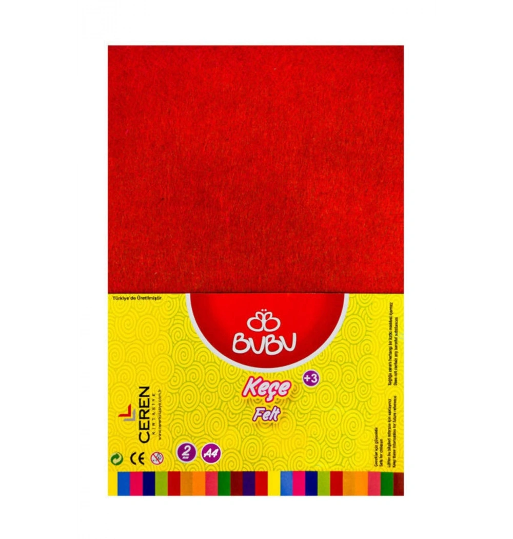 Bu-Bu 20X30 Keçe Kırmızı 2 Mm Kod:Bubu-Ke0010
