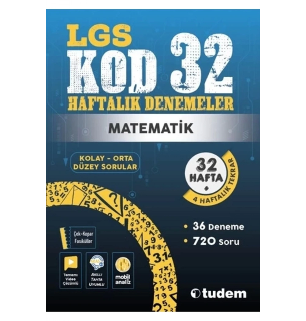 Tudem Lgs Matematik Kod 32 Haftalık Denemeler 32 Hafta