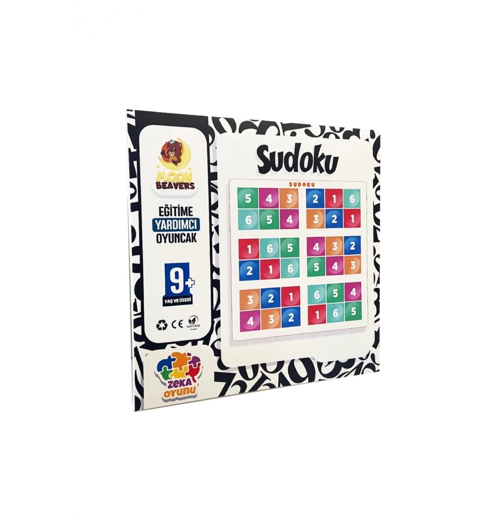 Sudoku  Eğitime Yardımcı  Ahşap Zeka Oyuncağı 9+ Yaş Ve Üzeri Moonbeavers