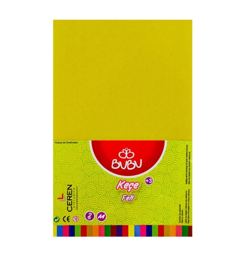 Bu-Bu 20X30 Keçe Sarı 2 Mm Kod:Bubu-Ke0016