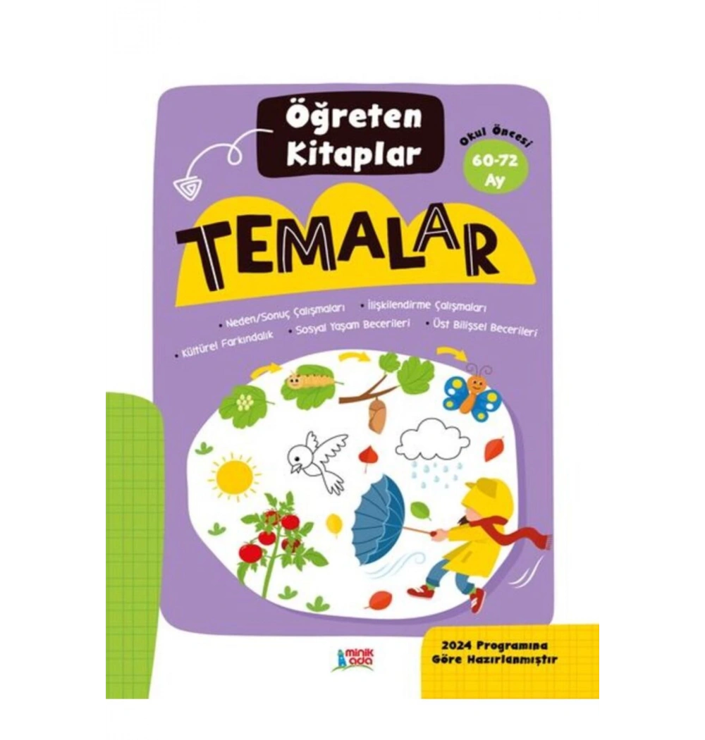 Öğreten Kitaplar 8 Kitap Set 60-72 Ay  Minik Ada
