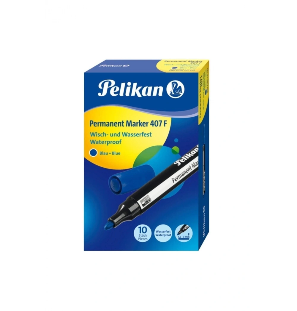 Pelikan 407f Permanent Markör Yuvarlak Kirmizi