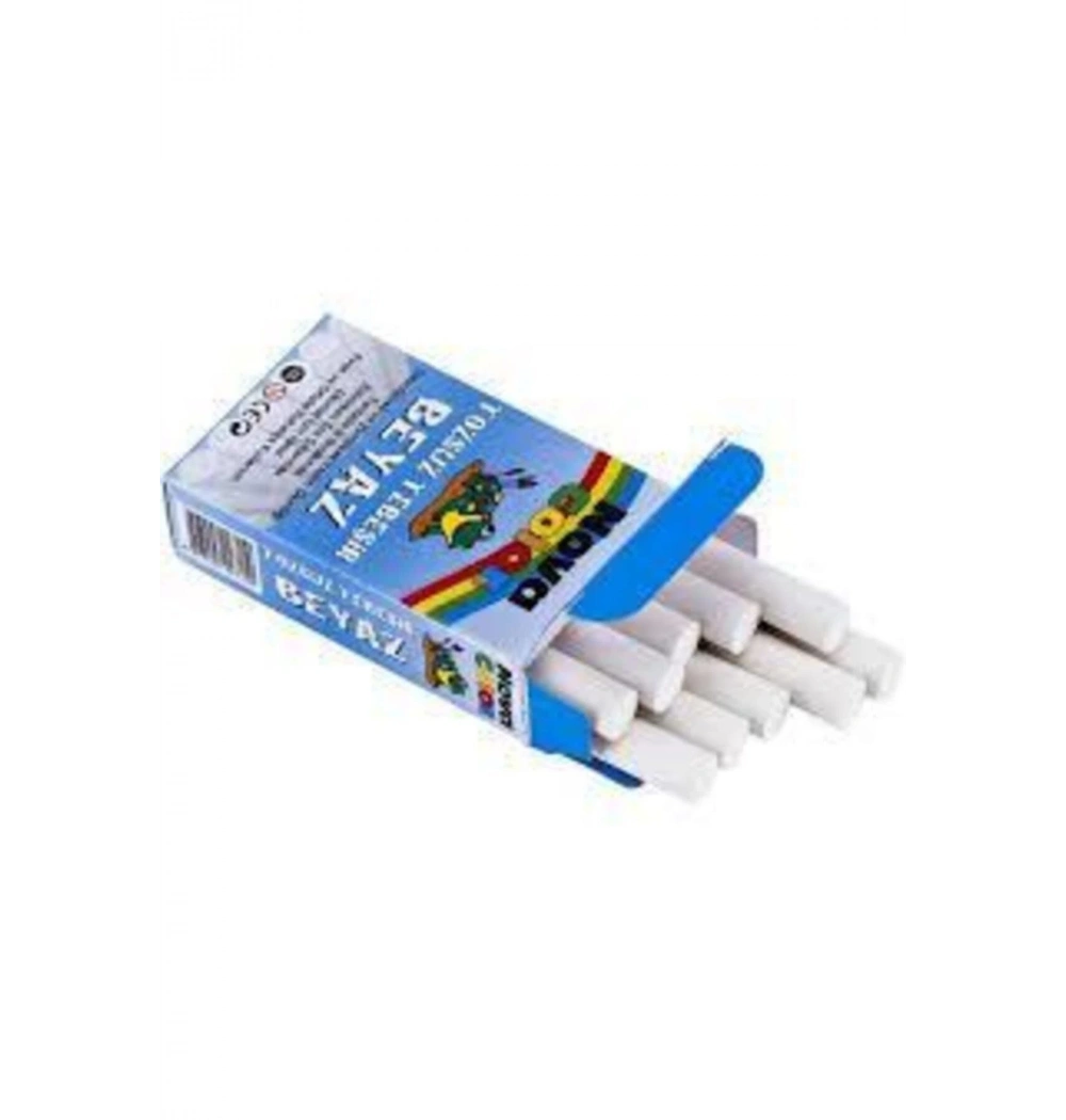 Nova Color Tozsuz Beyaz Tebeşir 10Lu Nc-4110