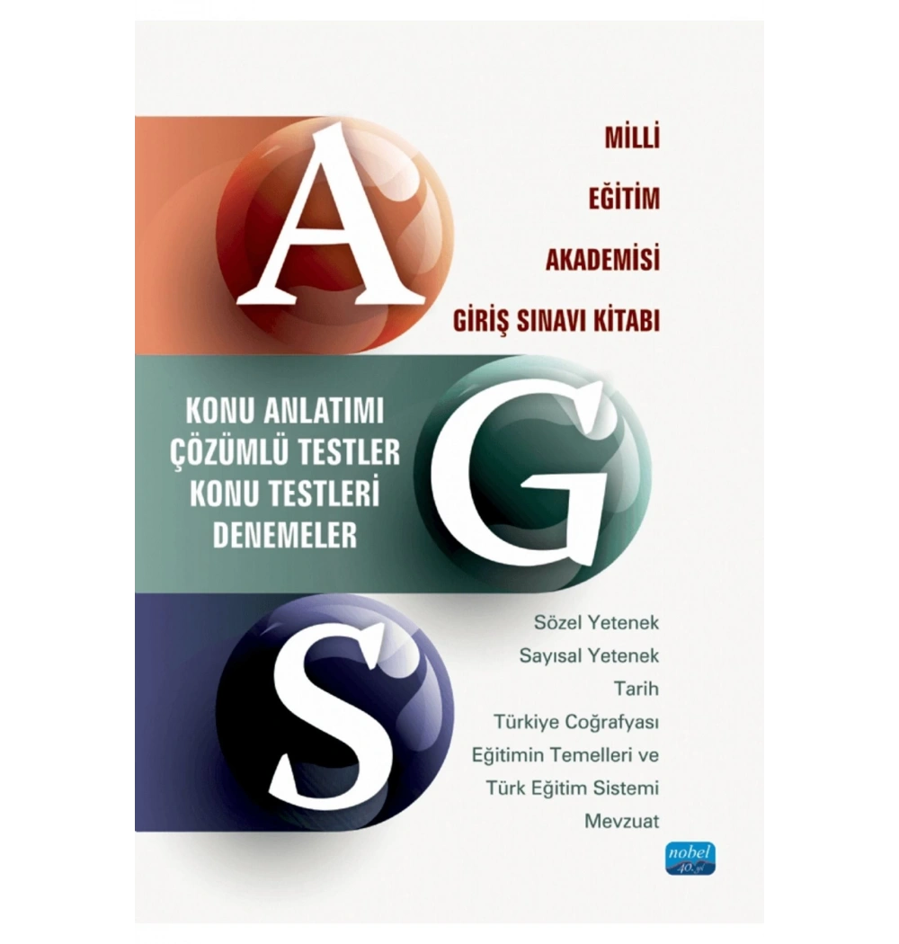 Nobel Ags Milli Eğitim Akademisi Giriş Sınavı Kitabı