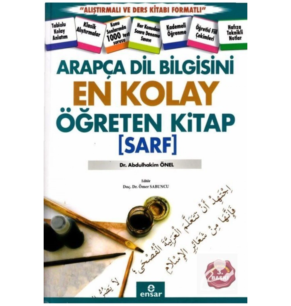 Arapça Dilbilgisini En Kolay Öğreten Kitap-Sarf-  Ensar Neşriyat
