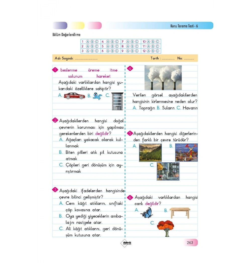3.Sınıf Gümgüm Tüm Dersler Başarı Defterim  Düşün Çöz Yayınları