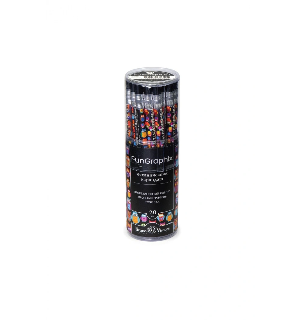 Bruno Visconti Fungraphix  Versatil Kalem 2 Mm , Kalemtraşlı. Baykuş 21-0041/05