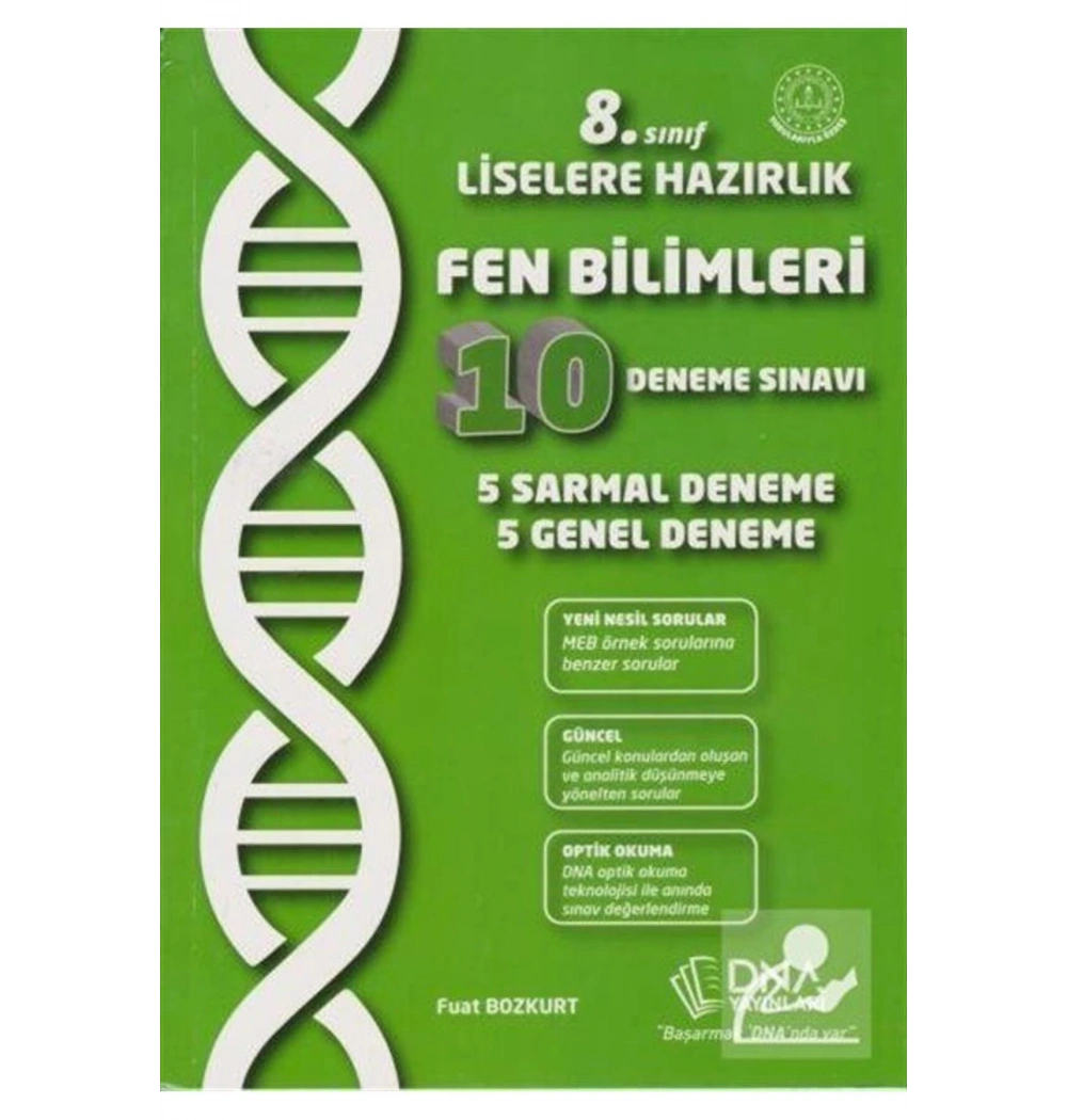 8.Sınıf Fen Bilimleri 10 Deneme Sınavı   Dna Yayın
