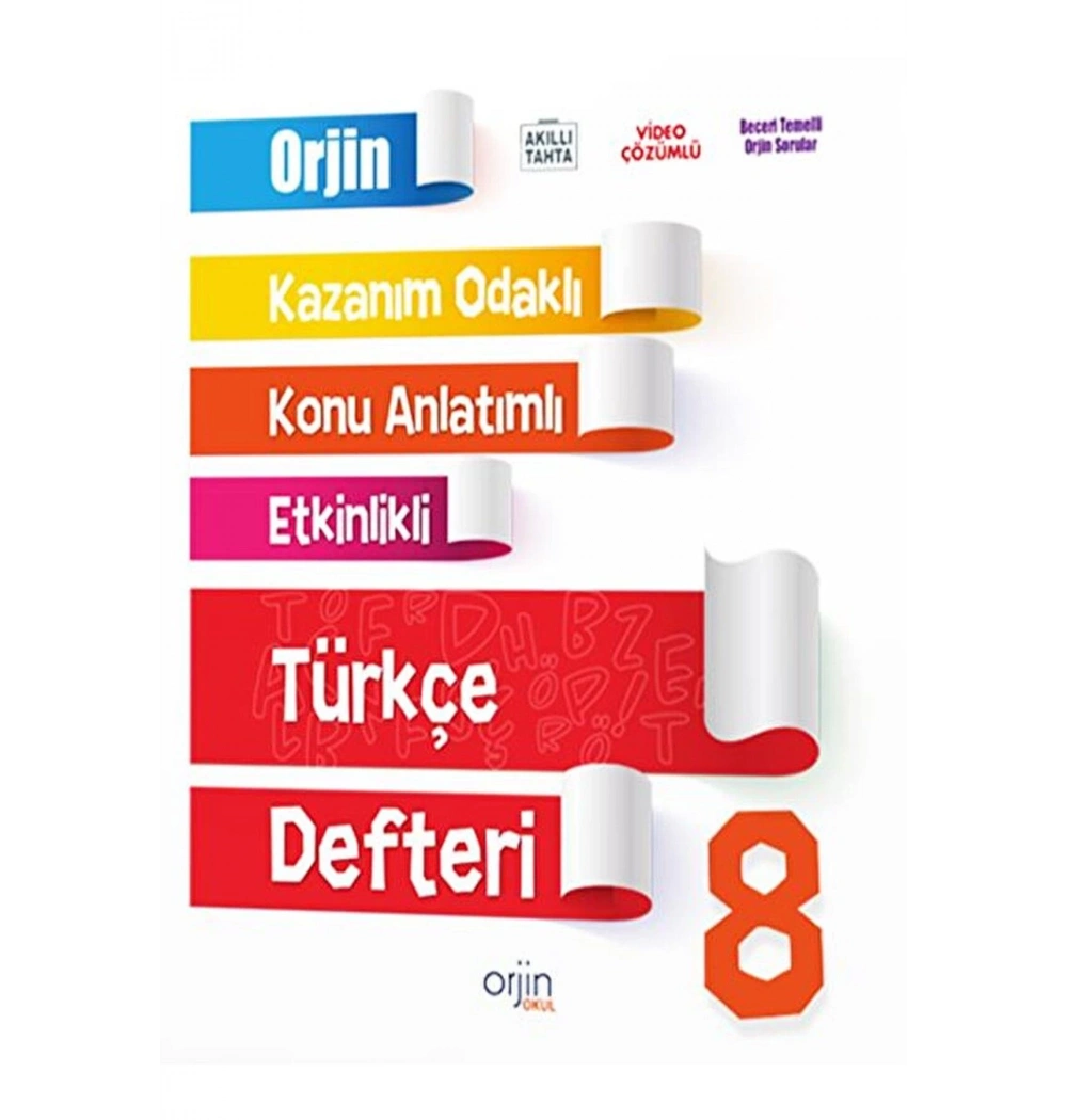 Orjin 8.Sınıf Türkçe Defteri Konu Anlatımlı