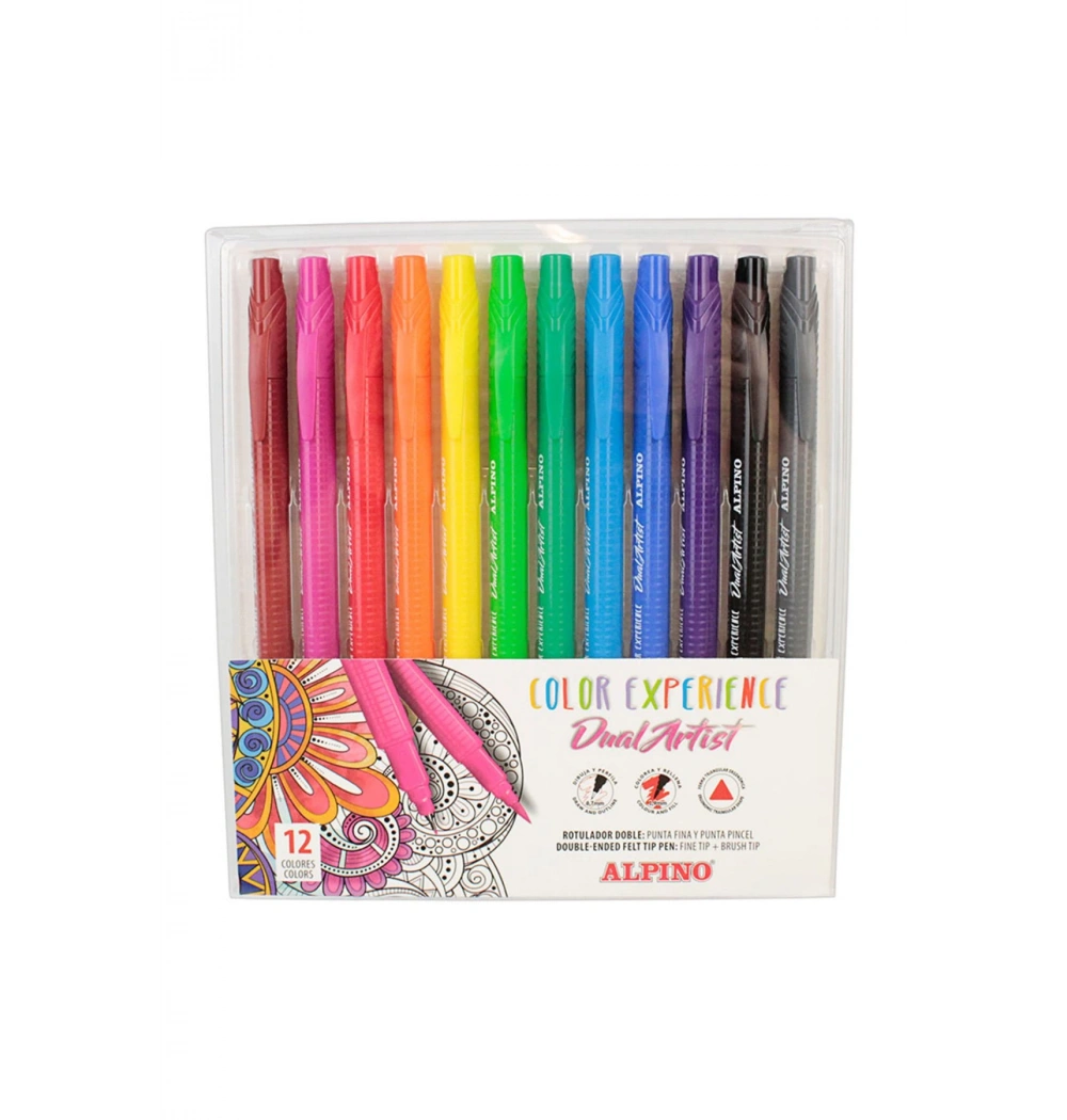 Alpıno Ar-000186 Dual Artıst Keçeli Kalem 12Li -Çift Yönlü
