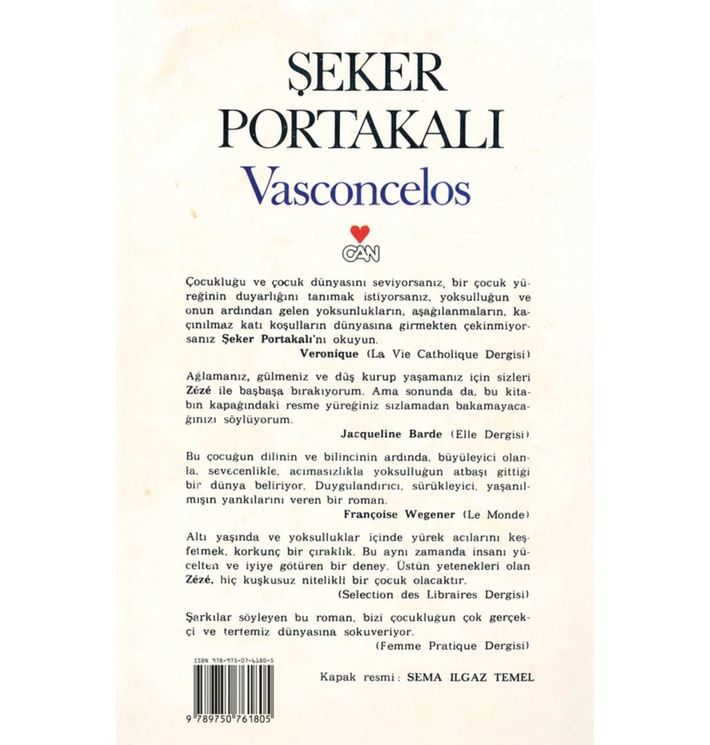 Şeker Portakalı  Vasconcelos  Can Yayın