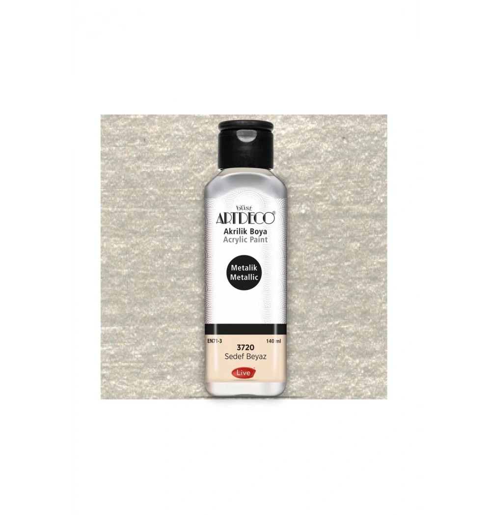 Lisans Artdeco Akrilik Boya 140 Ml Metalik Beyaz Sedef Lv-Y-071R-3720
