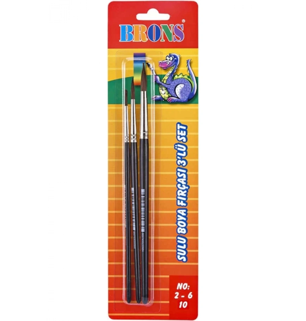 Brons Suluboya Fırça Seti 2-6-10 Numara Br-672