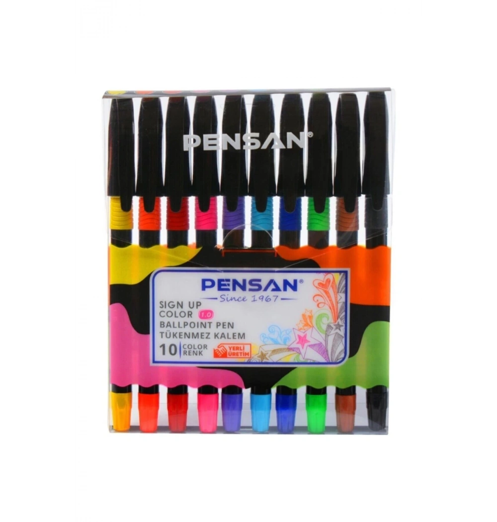 Pensan Sign Up Tükenmez Kalem 1 Mm 10 Renk pe2410su10