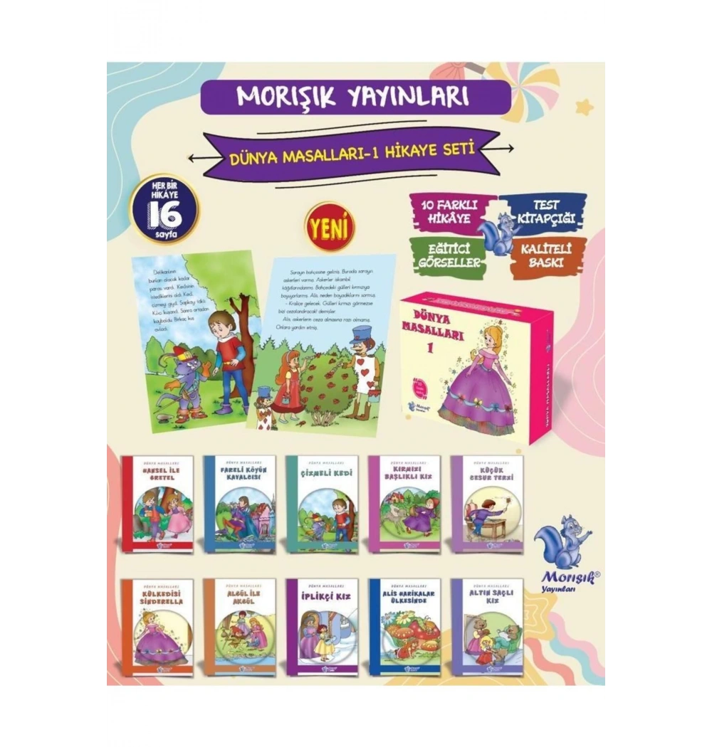 Dünya Masalları 1  Dizisi  1.Sınıflara    10 Kitap   Morışık