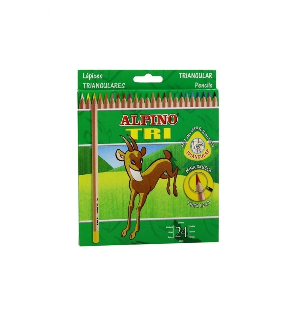 Alpino Tri Üçgen Kuru Boya 24  Renk  Tam Boy   Al 129
