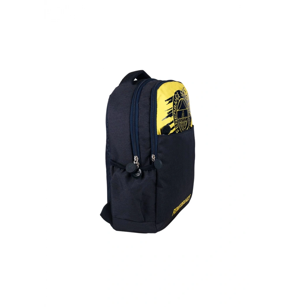 Fenerbahçe Sarı Lacivert Kesik Logo Detaylı Sırt Çantası  24719  Me Çanta