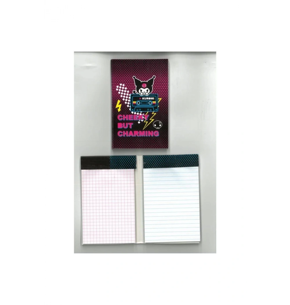 Keskin Color Kuromi İkili Bloknot A7 Çizgili Kareli 140200-12