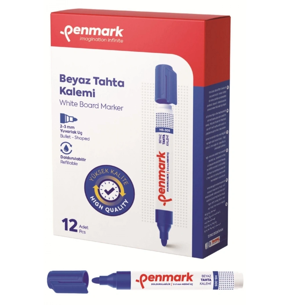 Penmark Tahta Kalemi Doldurulabilir Mavi Hs-505