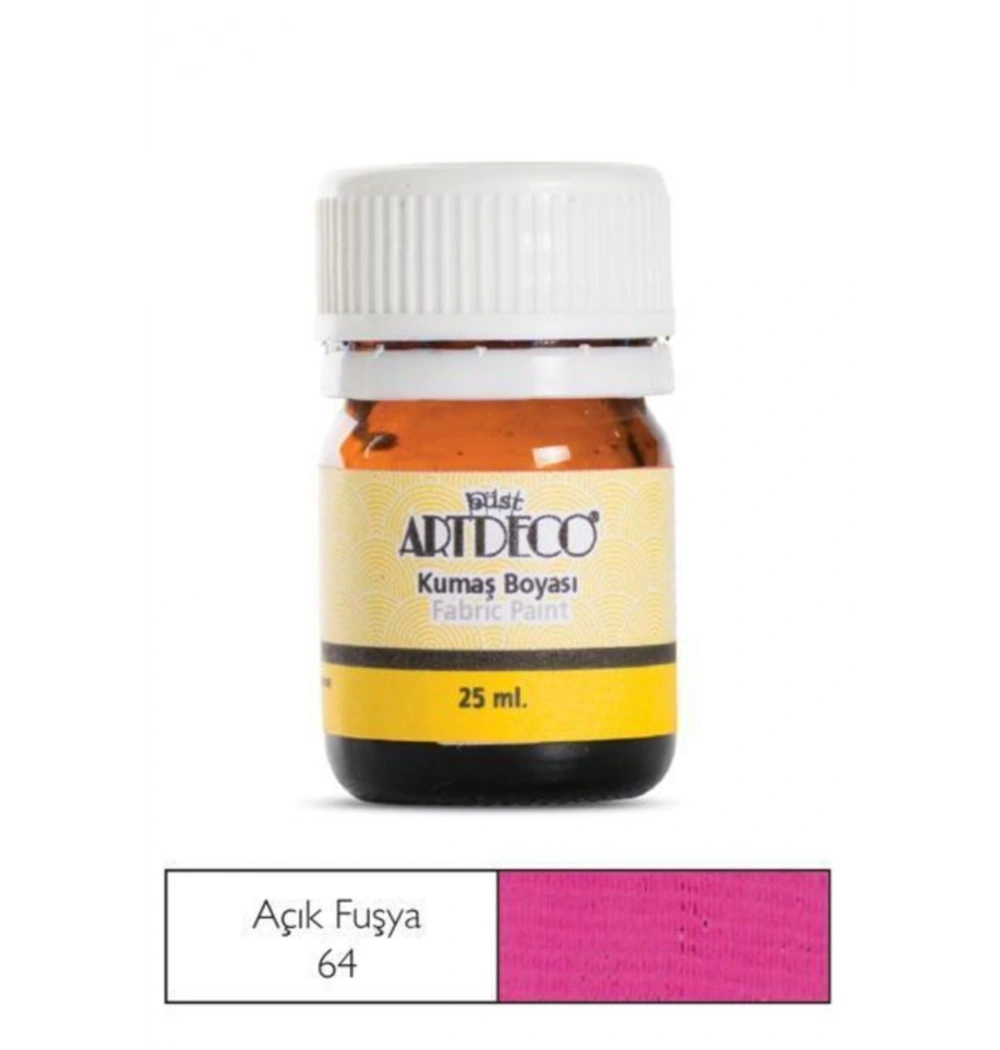 Lisans Artdeco Kumaş Boyası 25Ml. Tulıp Fuchıa Açık Fuşya  Lv-Y-010A-64