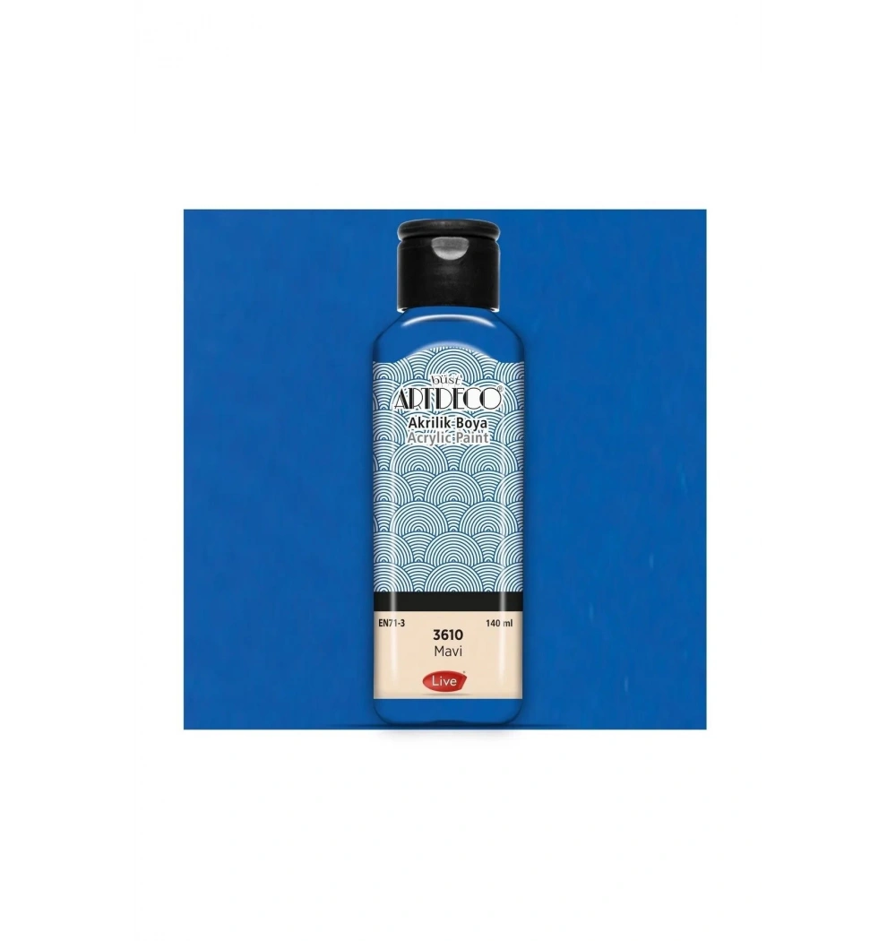 Lisans Artdeco Akrilik Boya 140 Ml Mavi Lv-Y-070R-3610