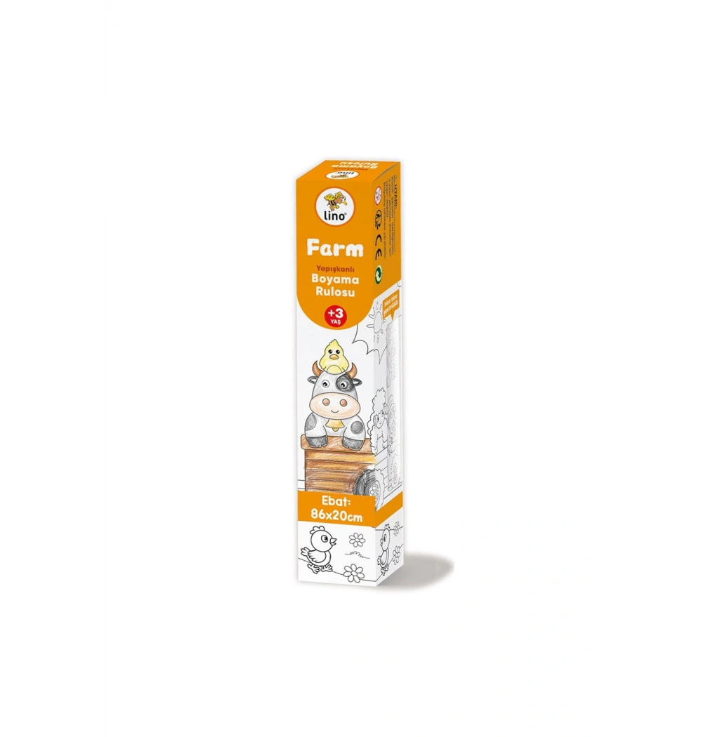Lino 86X20 Cm Yapişkanli Boyama Rulosu Farm Ls-101