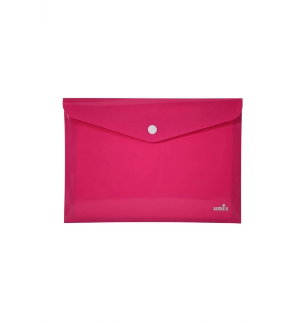 Umıx Çıtçıtlı Seffaf Zarf Dosya Neon Pembe U1121N-Pe