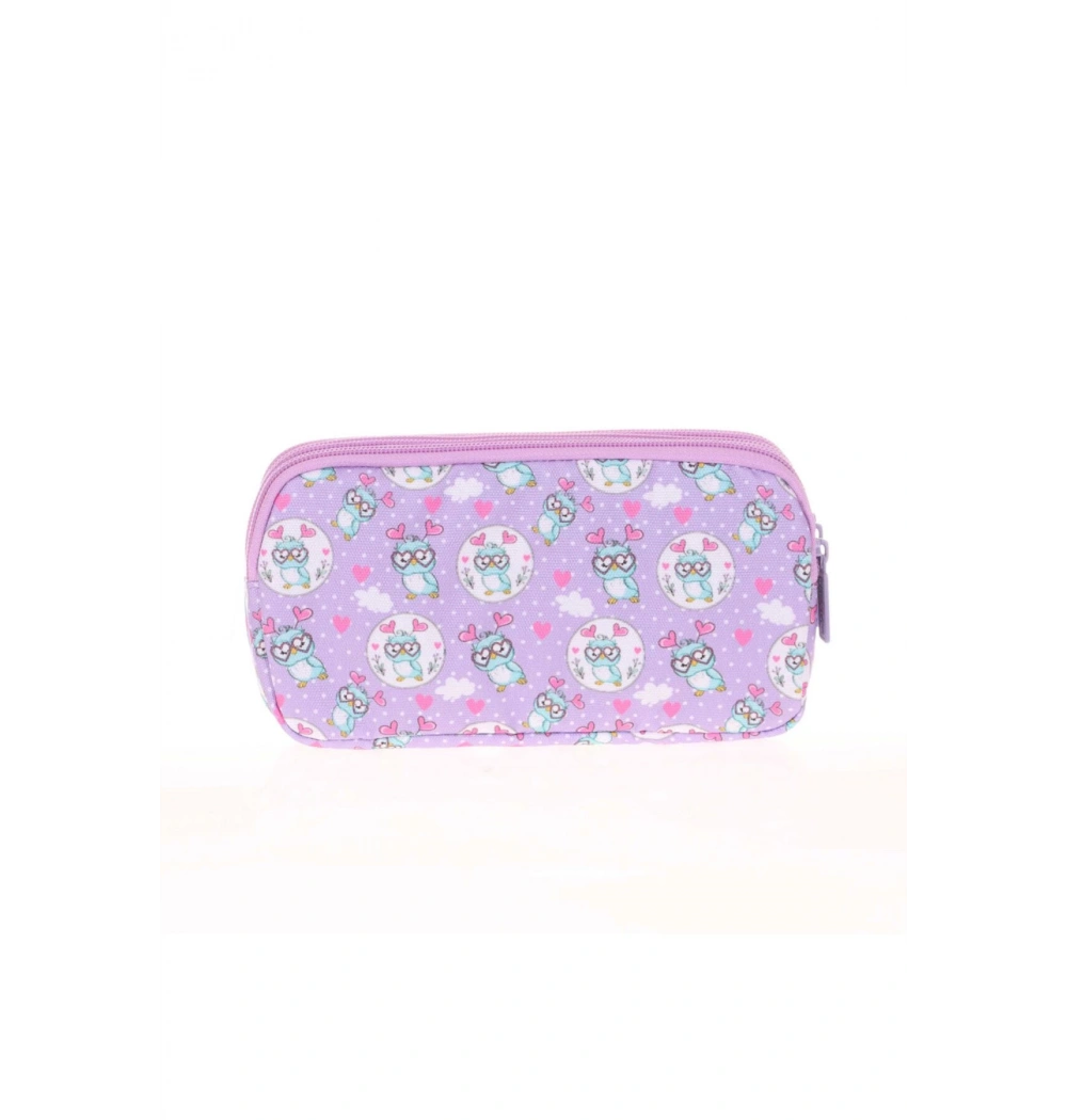 KAUKKO KIDS&LOVE 3 BÖLMELİ KALEM ÇANTASI (PULLU RUGAN OWL) L8101 KARINCA ÇANTA