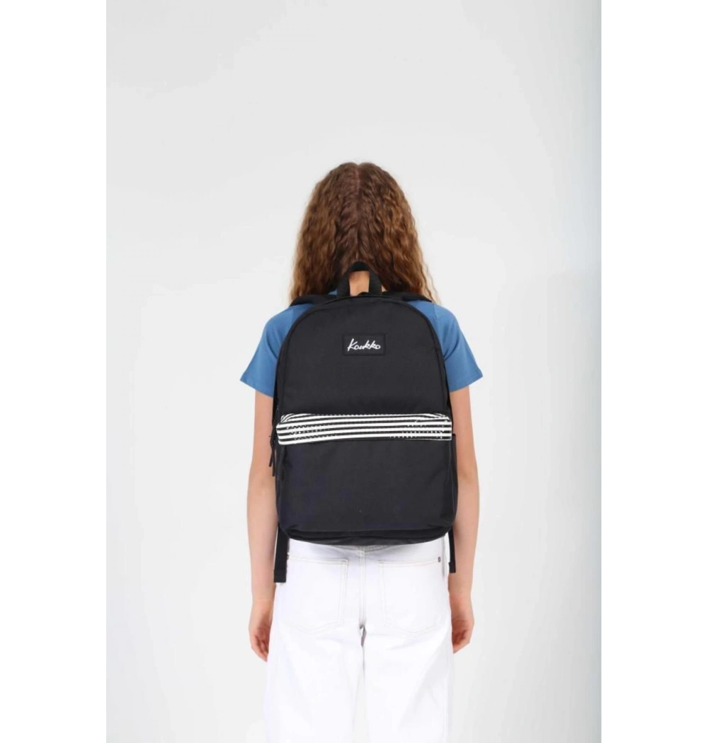 KAUKKO BASIC COLORS SIRT ÇANTASI (STRIPE SİYAH) K1627 KARINCA ÇANTA