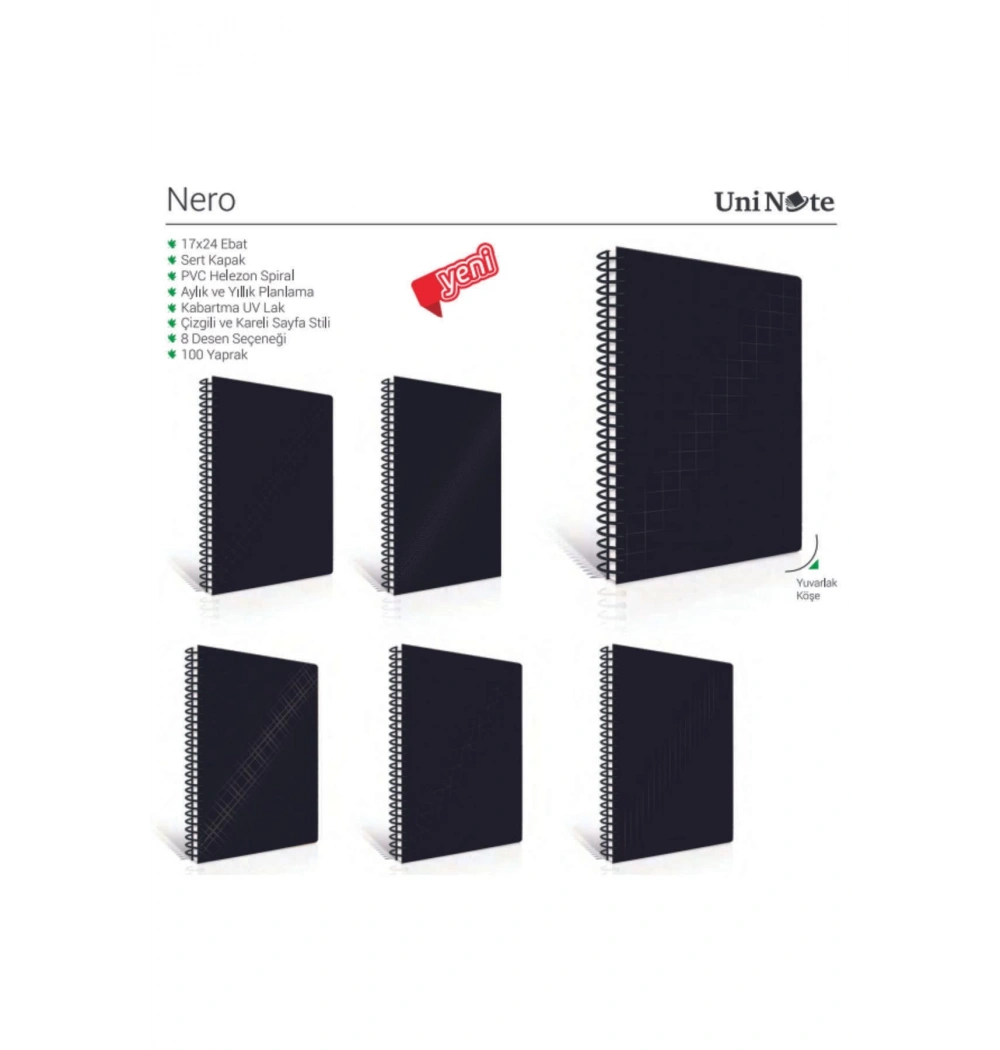 Çınar 17X24 Nero Sert Kapak Defter 100 Yp Çizgili 355214