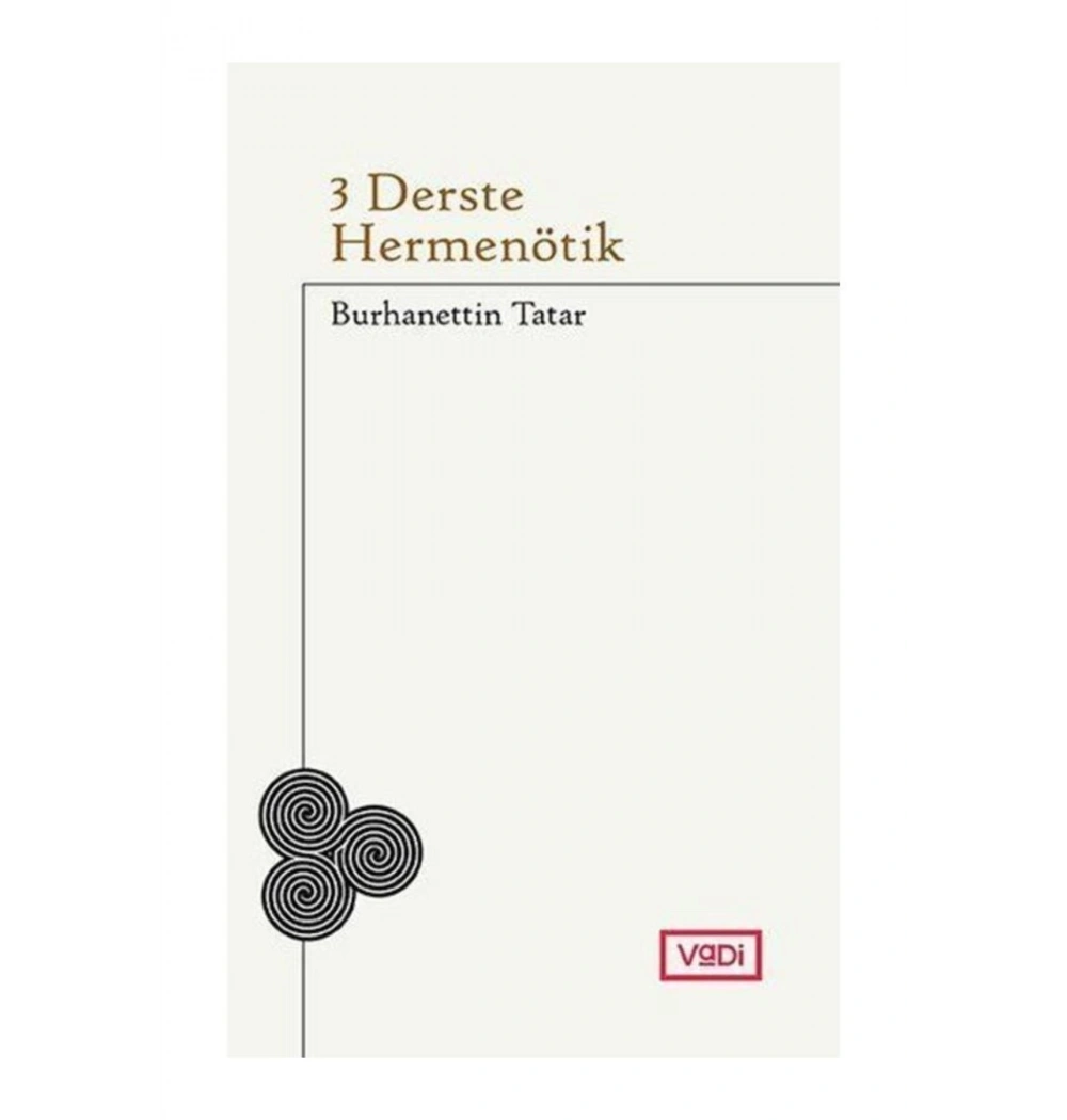 3 Derste Hermenötik   Burhanettin Tatar Vadi Yayın