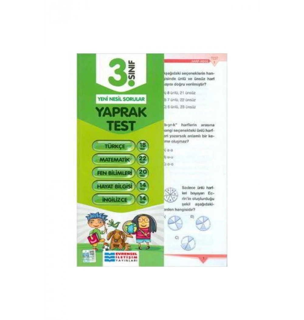 3.Sınıf Tüm Dersler Yaprak Test   Evrensel