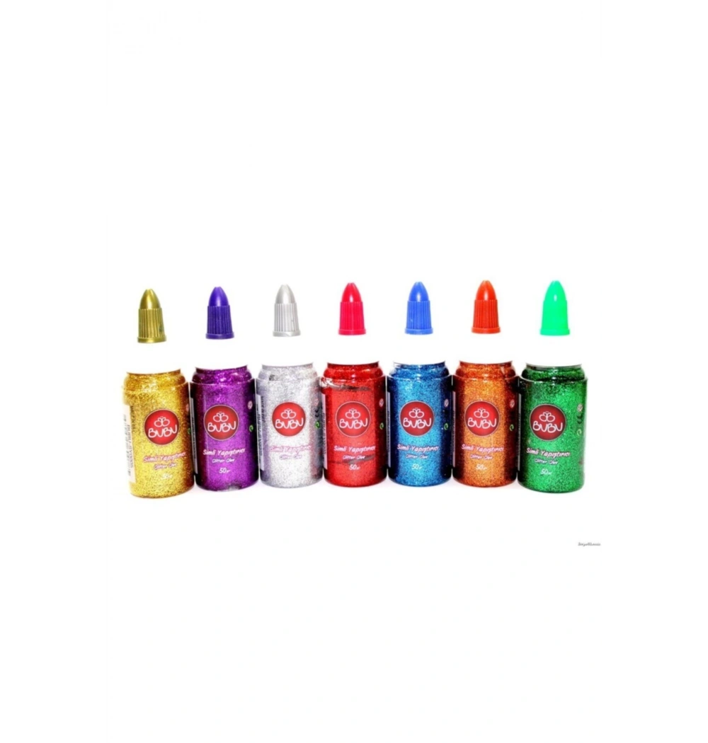 Bu-Bu Simli Yapıştırıcı  50-Gr 6 Renk  Kod:Bubu-Sy0005