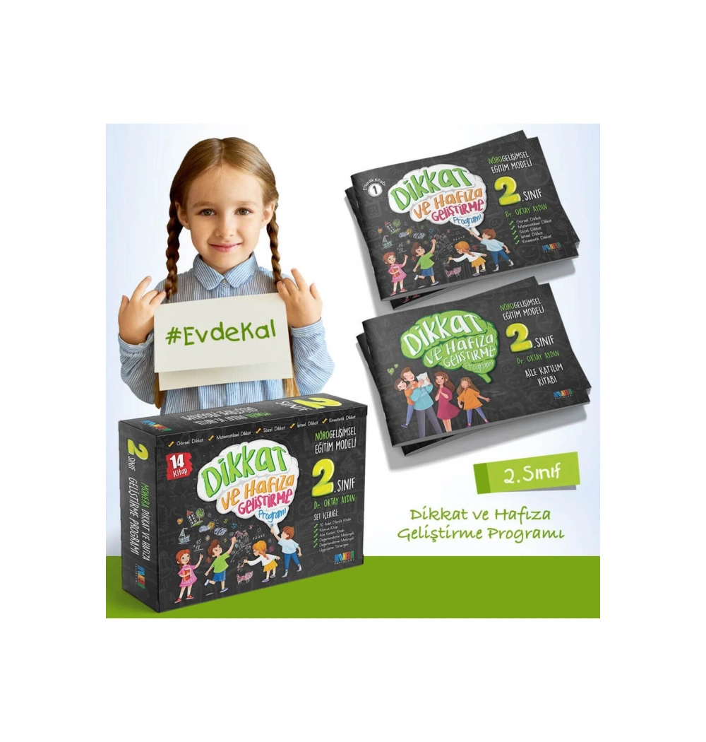 2.Sınıf Dikkat Ve Hafıza Geliştirme Programı 14 Kitap Set Monera Yayın