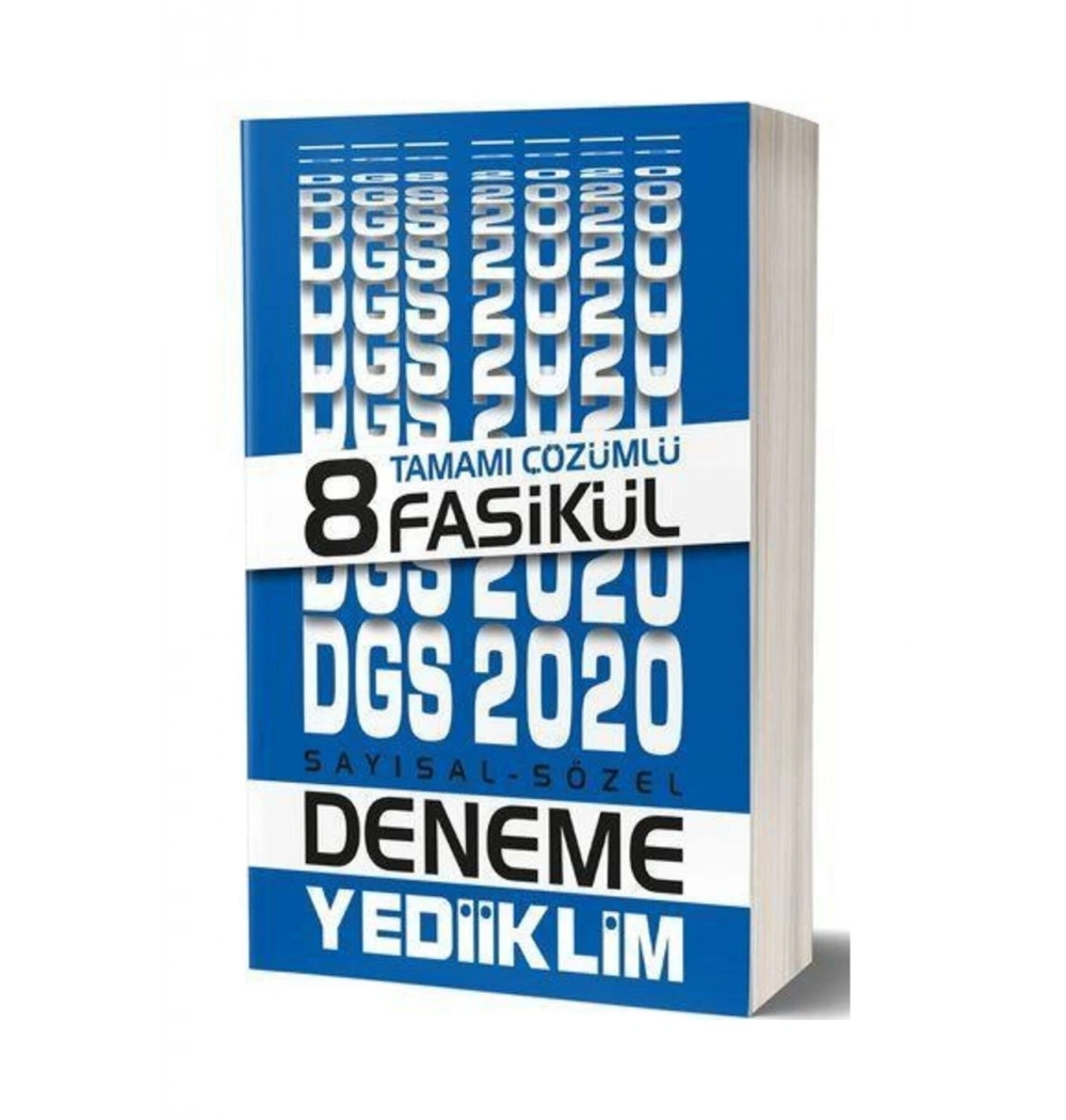 2020 Dgs  Sayısal Sözel Çözümlü 8 Fasikül Deneme  Yediiklim