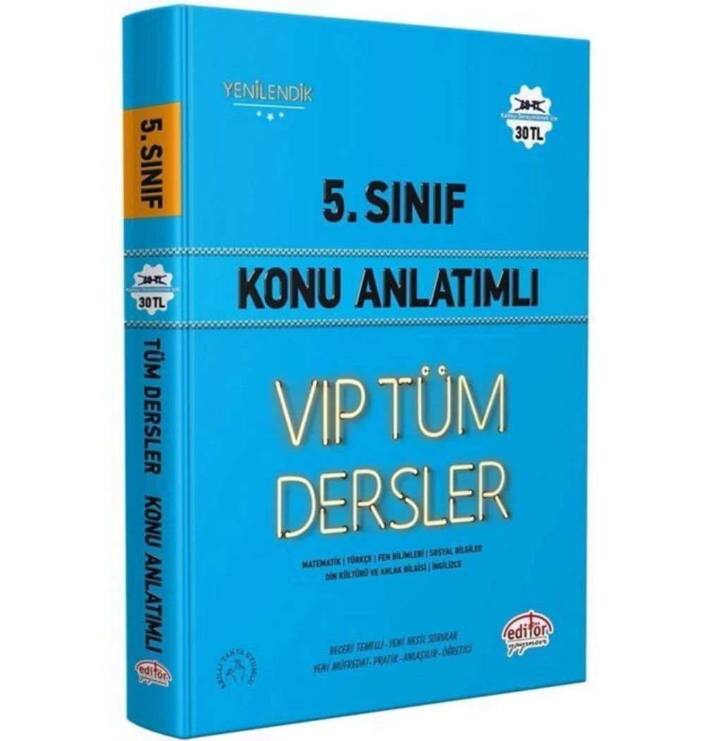 Editör 5.Sınıf Vip Tüm Dersler Konu Anlatım