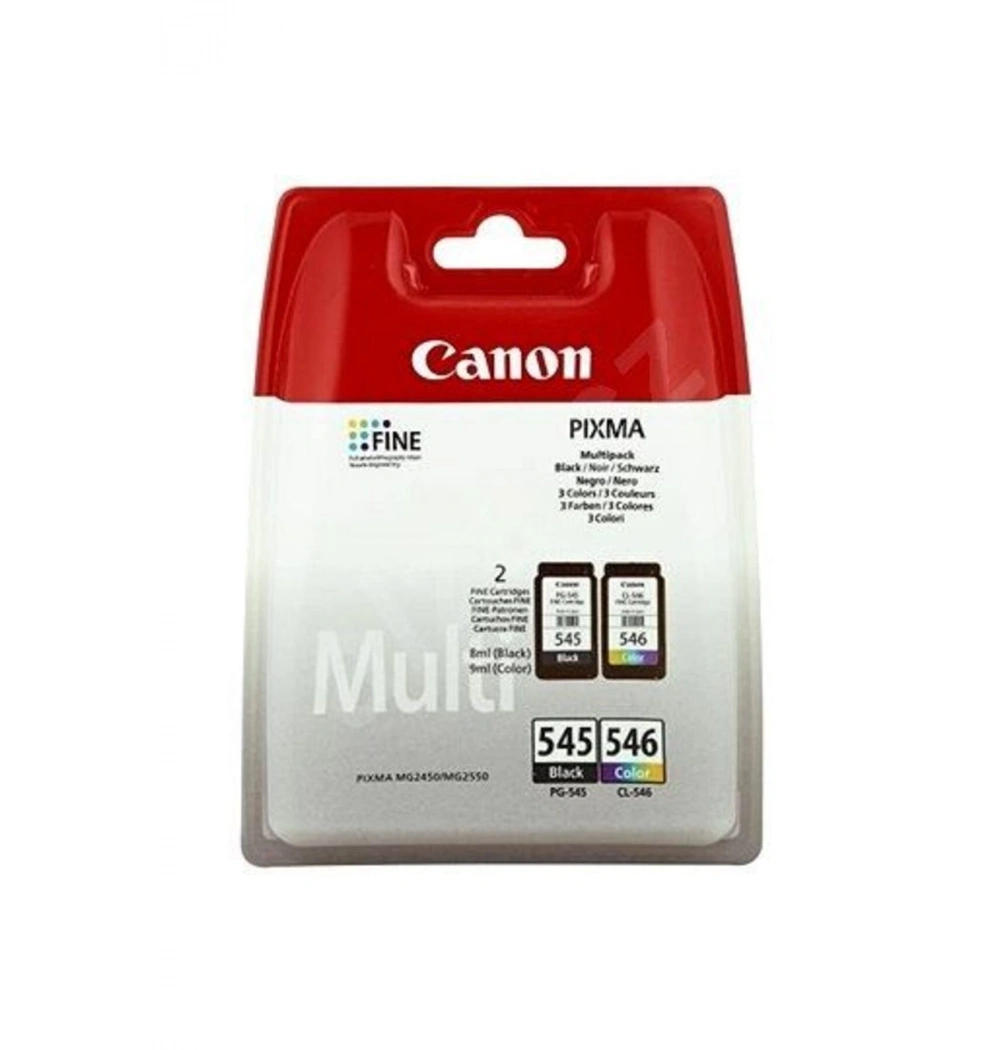 Canon Multi Color Mürekkep Kartuş Siyah+Renkli 545Bk-546