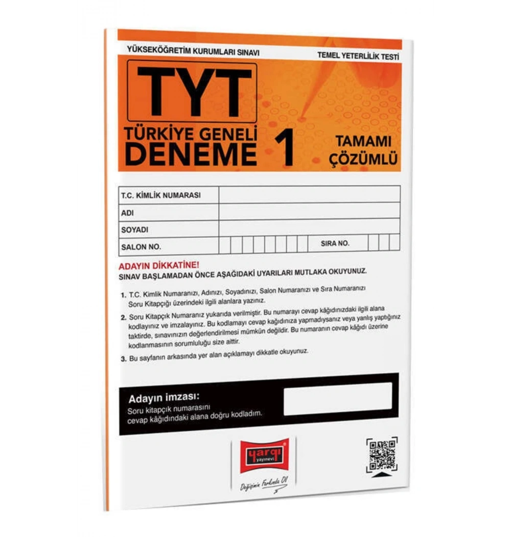 Yargı 2023 Tyt Türkiye Geneli Deneme-1