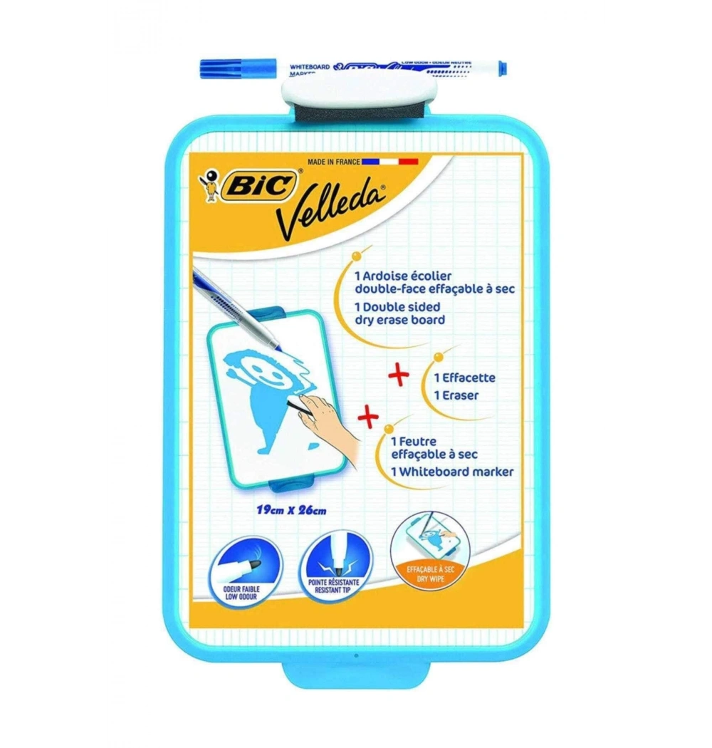 Bic Kids Velleda Tahta + Kalem 1721 + Silgi 841360