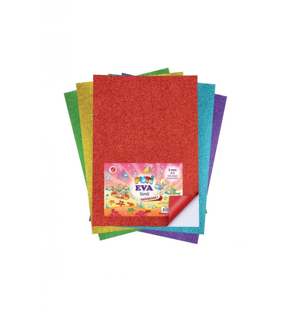 Viva Puti 20X30 Renkli Eva Simli Yapışkanlı 10 Renk A4