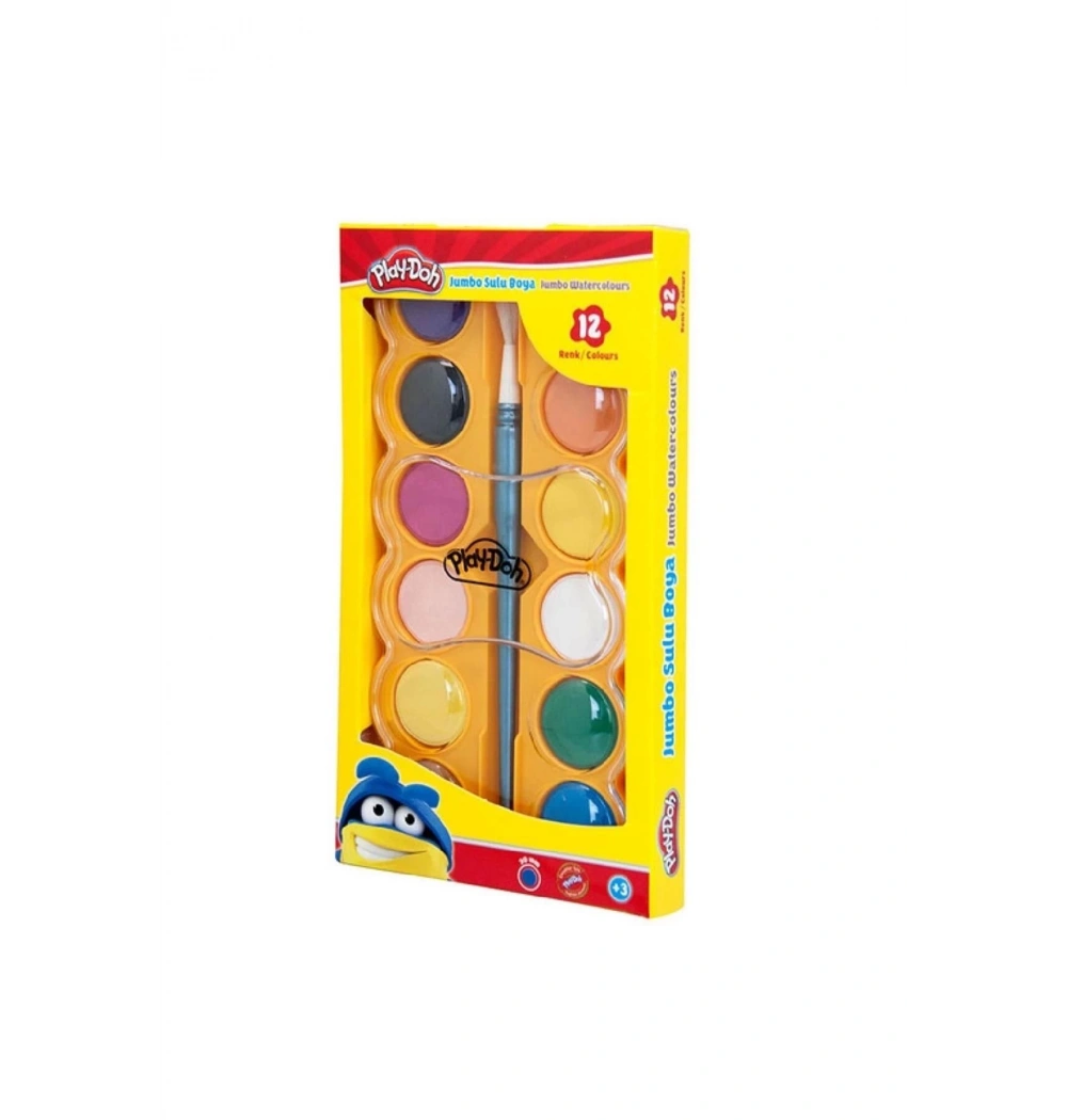 Play-Doh Jumbo Suluboya 12 Renk 30 Mm. Su007