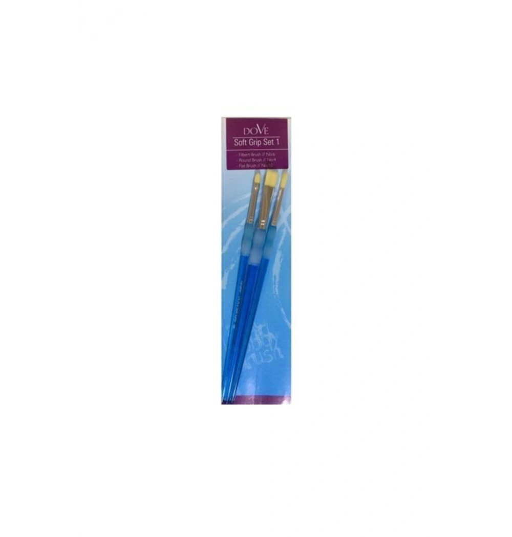 Lisans Fanart Dove Soft Grip Fırça Seti 1 Mavi Sap  Lv-F-7510.S1